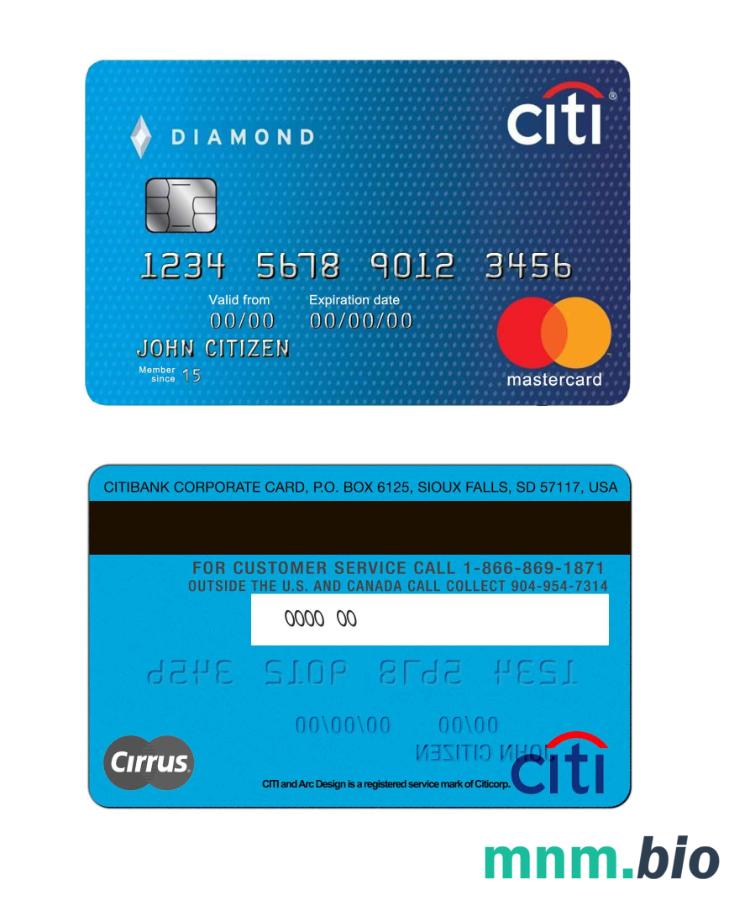 USA Citibank mastercard new